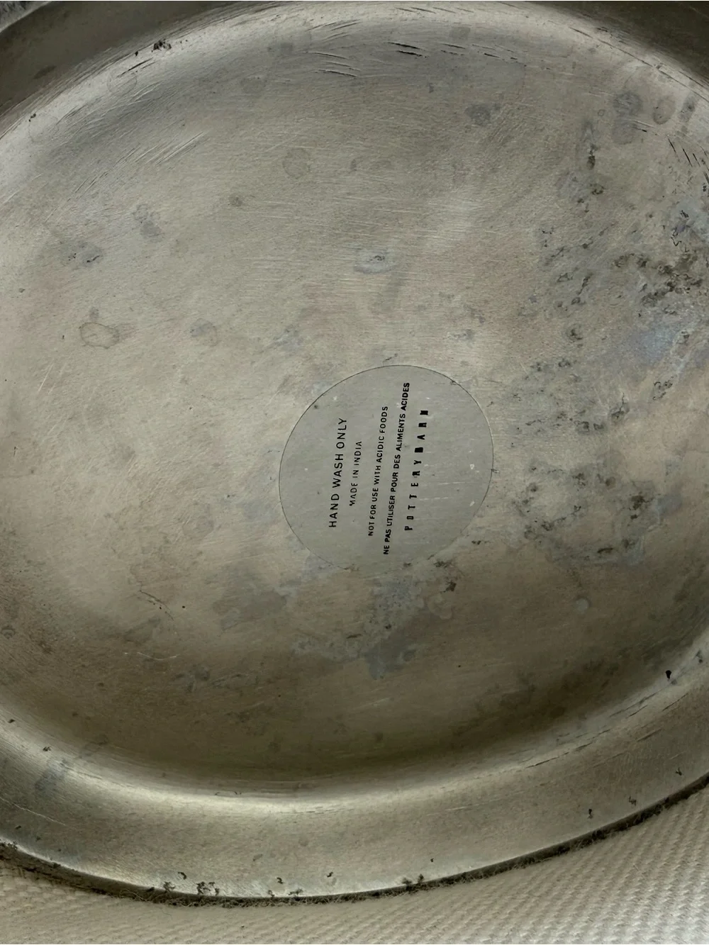 Pottery barn silver plated bucket
